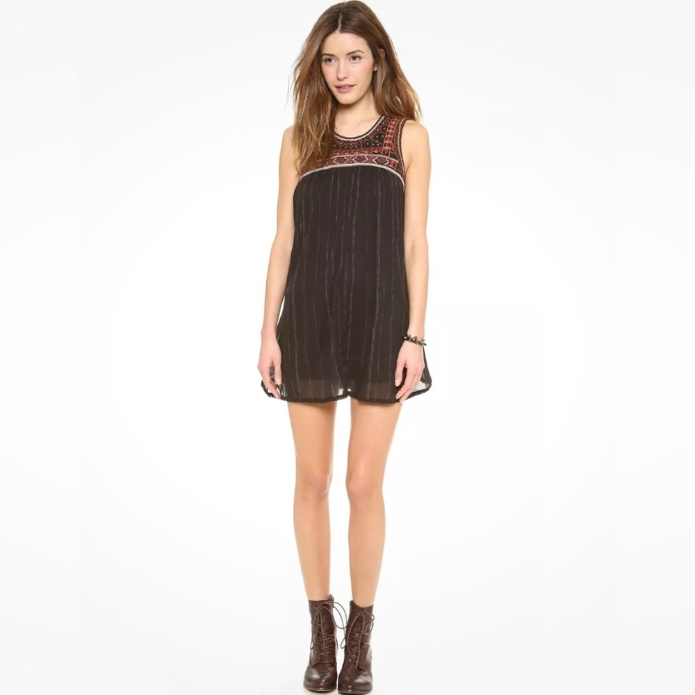 Free People beaded open back dress
